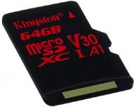 Карта памяти Kingston microSDXC 64 ГБ Class 10 (SDCR/64GBSP) UHS-I U3