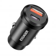 Автомобильное зарядное устройство Essager Gyroscope Mini Charger 30W Black (ECCAC-TL01)