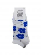 Шкарпетки жіночі Premier Socks з великими квітами р.23-25 біло-синій