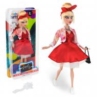 Лялька шарнірна Kids Hits в стильній червоній сукні з аксесуарами KH24/001