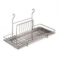 Сушарка на рейлінг Lemax MX-070 для посуду 540х240х280 мм з піддоном хром