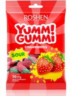 Конфеты желейные Roshen Sour strawberries Yummi Gummi 70 г