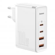Зарядное устройство BASEUS GaN2 Pro Quick Charger 100W (2Type-C + 2USB) White (CCGAN2P-L02)