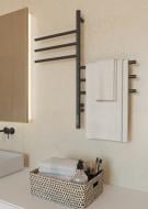 Рушникосушарка електрична Elna Вертикаль 6 (785х395х75) чорна з димером t