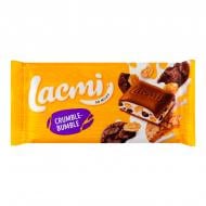 Молочный шоколад Roshen с молочной начинкой, кукурузными хлопьями и печеньем Crumble-bumble Lacmi 83 г