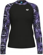 Лонгслив Arena SWIM L/S RASH VEST ALLOVER 011097-590 р.XL черный