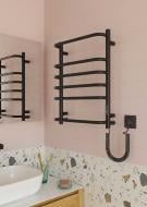 Рушникосушарка електрична Elna Стандарт 6 (640х480х155) чорна з димером t Рушникосушарка електрична Elna Стандарт 6 (640х480х155) чорна з димером t