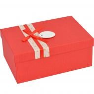 Коробка подарочная Красная с маленьким бантом 21x14x8 см 1103103102