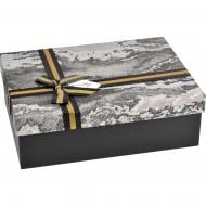 Коробка подарочная "Серая абстракция" с бантом 30x22x10,5 см 110340733