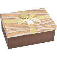 Коробка подарочная темно-коричневая "Enjoy your" с бантом 21x14x8 см 1235128292