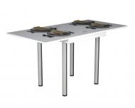 Стол обеденный Gamma Style Медиум 600(1200)x700x730мм белый/белый