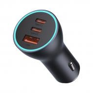 Автомобильное зарядное устройство BASEUS Golden Contactor Pro Triple Fast Charger Car Charger 65W U+C+C Dark Gray (CGJP010013)