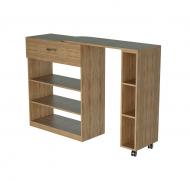 Стол-тумба трансформер Gamma Style Помошница 910(1310)x300x850мм дуб сонома/дуб сонома
