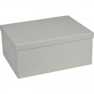 Коробка подарочная Светло-серая "Pure Linen" 33x25,5x14,5 см 1110200308