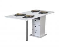 Стол-тумба трансформер Gamma Style Розмарин 700(1400)x700x750мм белый/белый