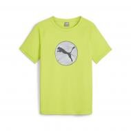 Футболка Puma ACTIVE SPORTS GRAPHIC TEE B 67921339 р.140 зеленый