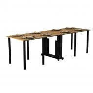 Стол-книжка Gamma Style Диалог 190(1470)x800x730мм дуб аппалачи/черный матовый Стол-книжка Gamma Style Диалог 190(1470)x800x730мм дуб аппалачи/черный матовый