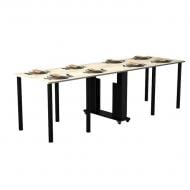 Стол-книжка Gamma Style Диалог 190(1470)x800x730мм дуб крафт белый/черный матовый