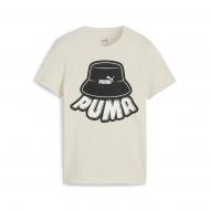 Футболка Puma ESS+ MID 90S GRAPHIC TEE B 67972087 р.140 бежевый