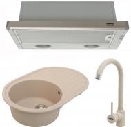 Мойка + смеситель + вытяжка Franke Rog 611 + Pola + FTC6032GR/XSV2 (114.0458.257)