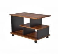 Стол журнальный Gamma Style Тандэм 750x500x520 мм черный/ фаервуд Стол журнальный Gamma Style Тандэм 750x500x520 мм черный/ фаервуд