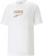 Футболка Puma PUMA DOWNTOWN LOGO GRAPHIC TEE 53824302 р.L белый