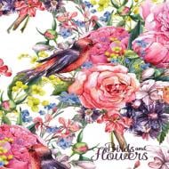 Блокнот Птицы и цветы 1В653 А6 48 листов Аркуш