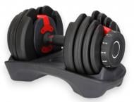 Гантелі набірні EasyFit EF-0160-BR UniWeight 1,5-16 кг чорний із червоним