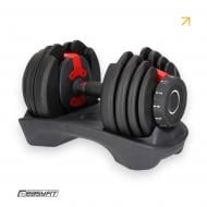 Гантели наборные EasyFit EF-0160-BR UniWeight 1,5-16 кг черный с красным Гантели наборные EasyFit EF-0160-BR UniWeight 1,5-16 кг черный с красным