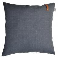 Подушка декоративна Stone зі шкіряним декором 45x45 см Прованс