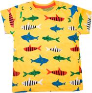 Футболка для хлопчика Macma 9072 з рибками р.86 жовтий