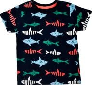 Футболка для хлопчика Macma 9072 з рибками р.92 темно-синій