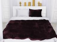 Комплект постельного белья Велюр Winter Terry 28-0019 Lotus 220х240 см бордовый/белый MirSon