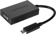 Переходник Lenovo USB-C to VGA Adapter 0,14 м черный (4X90M42956)