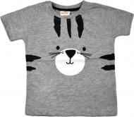 Футболка для хлопчика Macma 9075 з котом р.92 сірий