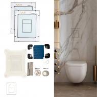 Кнопка змиву Edplit M3 для інсталяцій Grohe, біла