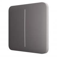 Умная кнопка Ajax SoloButton (2-gang) grey для двухклавишного выключателя серый Умная кнопка Ajax SoloButton (2-gang) grey для двухклавишного выключателя серый