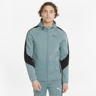 Джемпер Puma Evostripe Full-Zip Hoodie 84740150 р. S зеленый