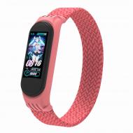 Ремінець для фітнес-браслета Armorstandart Braided Solo Loop для Xiaomi Mi Band 4/5/6 Pink size L (ARM58761)