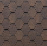 Битумная черепица TEGOLA ECO ROOF HEXAGONAL Mixed BROWN 2,3 кв.м