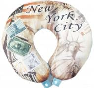 Подушка дорожня New York citi Анна 33х33 см різнокольоровий