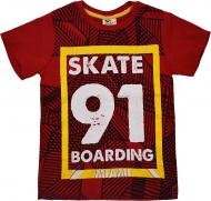 Футболка для мальчика AKKU 9105 SKATE р.128 красный