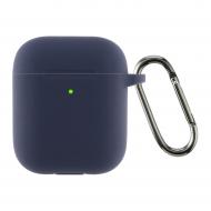 Чехол для наушников Armorstandart Ultrathin Silicone Case With Hook для Apple AirPods 2 dark blue ARM59681