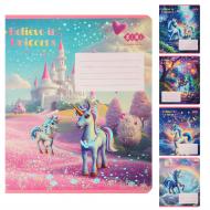 Тетрадь школьная UNICORN 12 лист. клетка KIDS LINE ZiBi