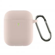 Чохол для навушників Armorstandart Ultrathin Silicone Case With Hook для Apple AirPods 2 pink sand ARM59689