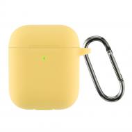 Чехол для наушников Armorstandart Ultrathin Silicone Case With Hook для Apple AirPods 2 yellow ARM59696