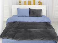 Комплект постельного белья MirSon Winter Terry 28-0032 Gerbera серый/голубой