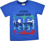 Футболка для мальчика AKKU 9104 New York р.122 голубой