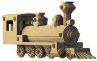 Скульптурный 3D-пазл Creatifwood Локомотив