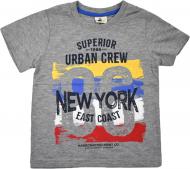 Футболка для мальчика AKKU 9104 New York р.122 серый